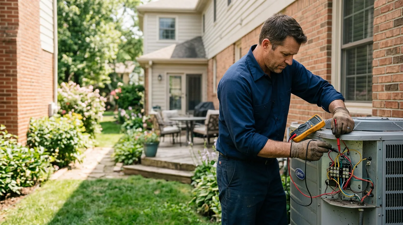 HVAC technician working near Queensbury, NY